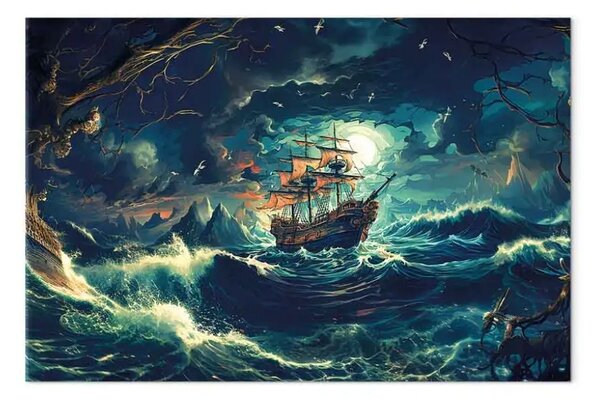 Quadro moderno Viaggio dimenticato - nave pirata
