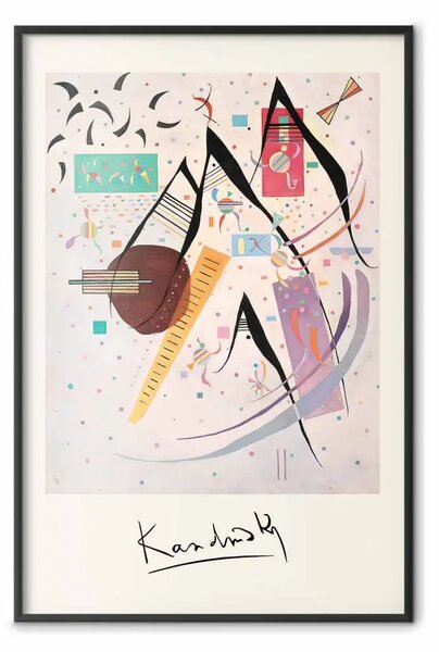 Poster: Punti neri - una composizione colorata e disordinata di Kandinsky