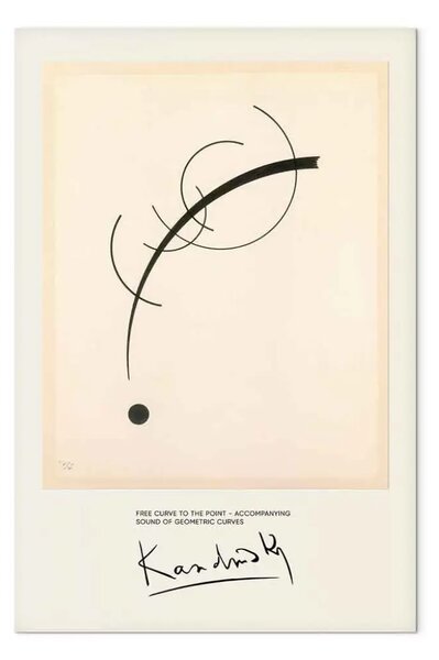 Quadro famoso Wassily Kandinsky - Curva libera a punto