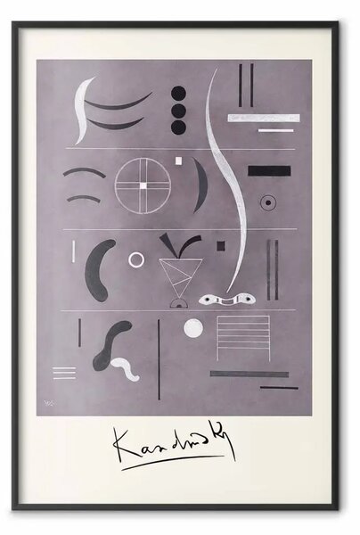 Poster: Quattro pezzi- una composizione strutturale di Kandinsky