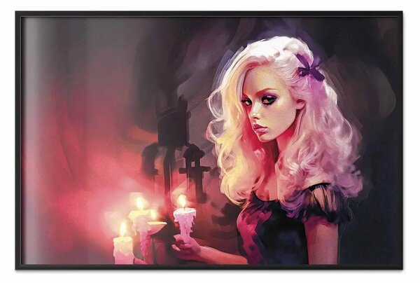 Poster: La ragazza con la candela - una bella e misteriosa adepta della magia
