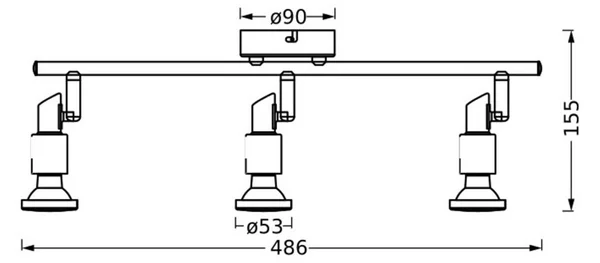 OSRAM Faretto da soffitto OSRAM, bianco, a 3 luci, metallo, GU10-LED 927 dimmerabile, dimmerabile, Bianco / Opale, Metallo