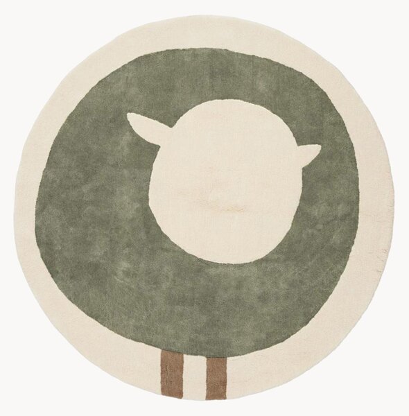 Tappeto per bambini fatto a mano Sheep Khaki
