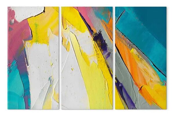 Quadro contemporaneo Colori astratti - composizione con colori applicati con una spatola