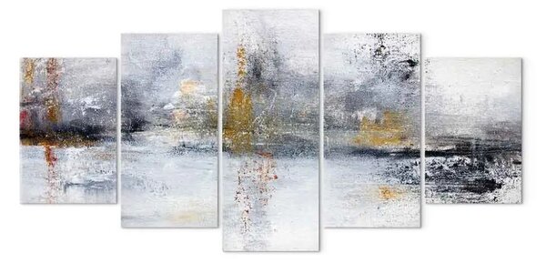 Quadro su tela Paesaggio astratto - composizione pittorica con texture espressiva