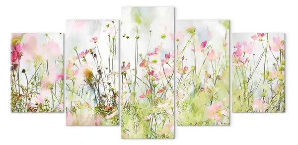 Quadro Prato fiorito - vegetazione di campo alla luce della primavera