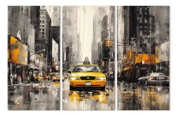 Quadro New York - traffico e iconici taxi gialli