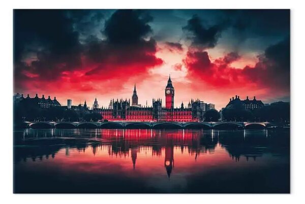Quadro contemporaneo Londra - interpretazione fotografica del centro storico della città