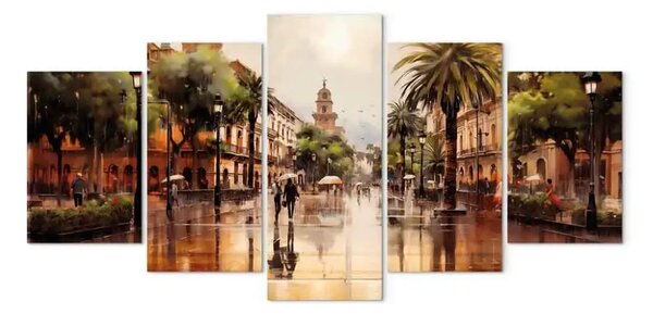 Quadro Palermo, Sicilia - pioggia palme