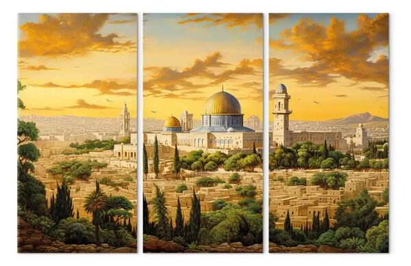 Quadro su tela Gerusalemme - un riflesso pittorico dell'antica città