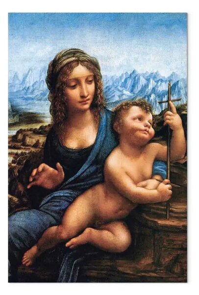 Quadro famoso Leonardo da Vinci - Madonna con la conocchia