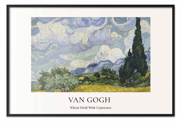 Poster: Vincent van Gogh - Campo di grano con cipressi