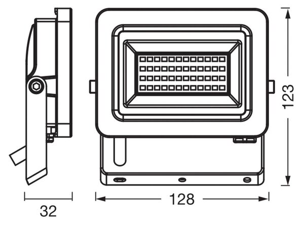OSRAM Faretto LED Floodlight EA, 10 W, IP65, nero, alluminio EA, Nero, Alluminio, Lampada LED da esterni