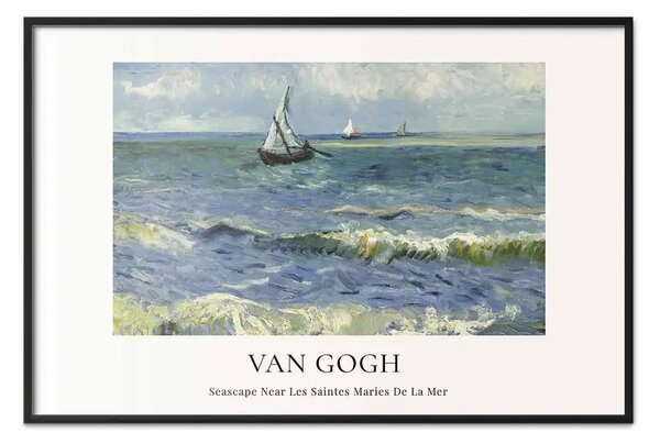 Poster: Vincent van Gogh - Paesaggio marino vicino a Les Saintes-Maries-de-la-Mer
