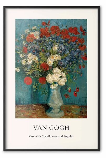 Poster: Vincent van Gogh - Vaso con fiordalisi e papaveri