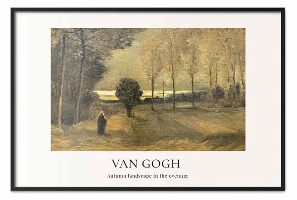 Poster: Vincent van Gogh - Paesaggio autunnale al crepuscolo