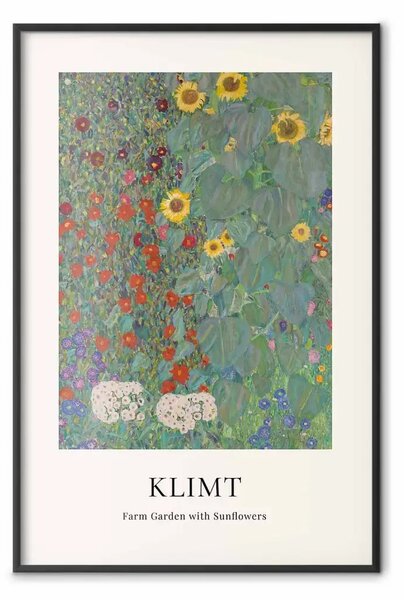 Poster: Gustav Klimt - Giardino di campagna con girasoli