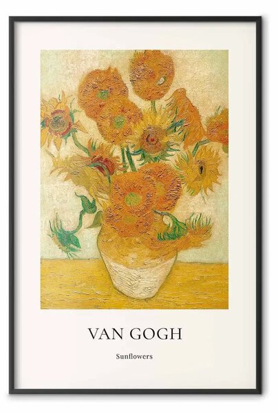 Poster: Natura morta - vaso con girasoli