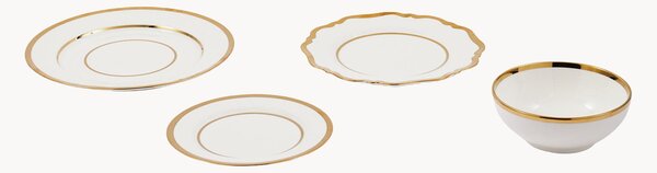 Servizio di piatti in porcellana Golden, 1 persona, set da 4