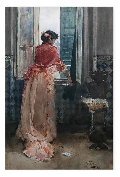 Quadro famoso Joaquín Sorolla y Bastida - Clotilde alla finestra