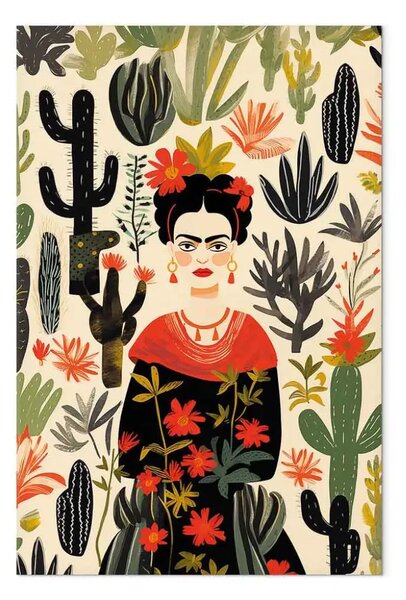 Quadro Frida Kahlo - deserto cactus