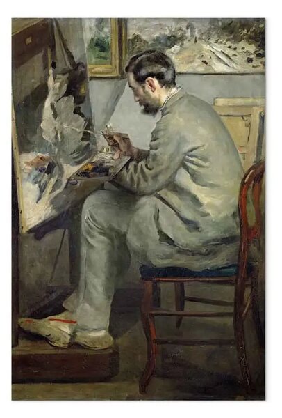 Quadro famoso Pierre-Auguste Renoir - Frédéric Bazille al suo cavalletto