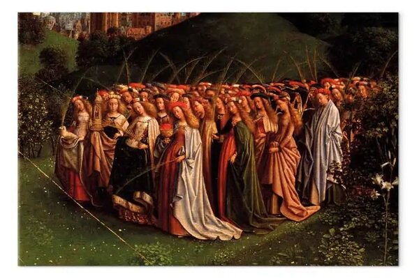 Riproduzione quadro Jan Van Eyck - Adorazione dell'Agnello
