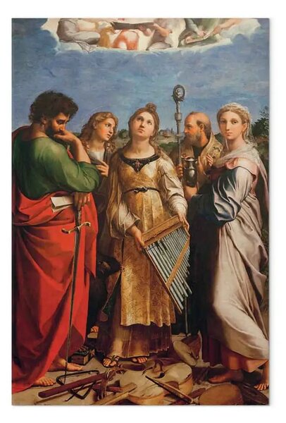 Quadro famoso Rafael Santi - Santa Cecilia con Paolo, Giovanni Evangelista, Agostino e Maria Maddalena