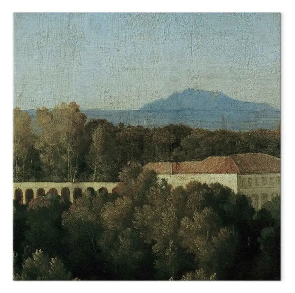 Riproduzione quadro Jean-Auguste-Dominique Ingres - Paesaggio romano con l'acquedotto di Villa Borghese