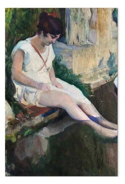 Riproduzione Joaquín Sorolla y Bastida - A bordo piscina nel giardino dell'artista