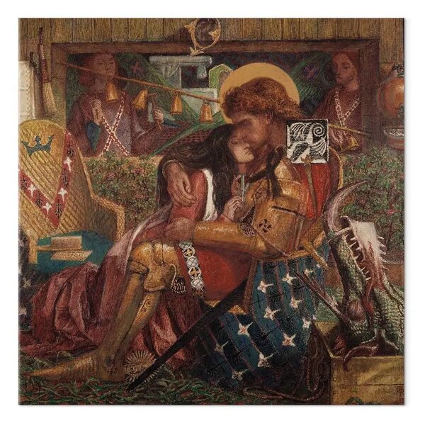 Quadro famoso Dante Gabriel Rossetti - Il matrimonio di San Giorgio e la principessa Sabra