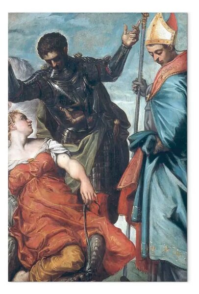 Riproduzione Tintoretto - San Luigi (di Tolosa), San Giorgio e la principessa