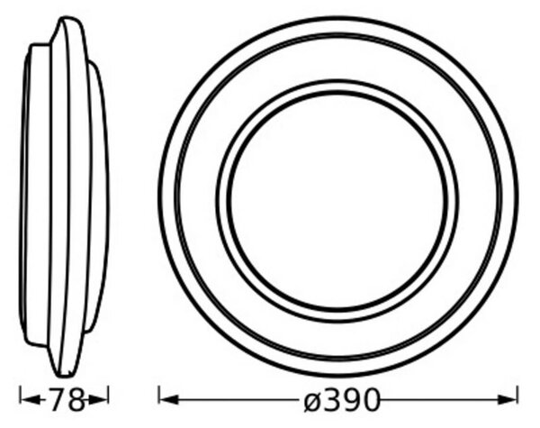 OSRAM Plafoniera a LED ORBIS BERLIN, Cromo / Argento, Soggiorno / Sala da pranzo, Metallo, Moderno, Plafoniera LED