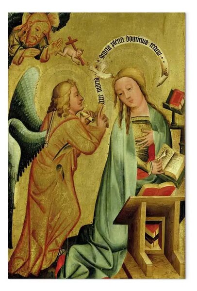 Riproduzione quadro Master Bertram - L'Annunciazione dall'altare maggiore di San Pietro ad Amburgo, l'altare Grabower