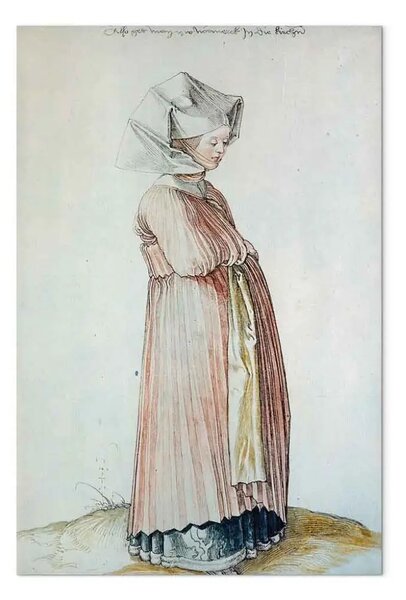 Riproduzione quadro Albrecht Dürer - Donna di Norimberga vestita per la chiesa