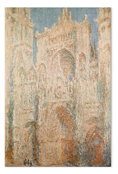 Quadro famoso Claude Monet - La Cattedrale di Rouen, facciata ovest, luce del sole