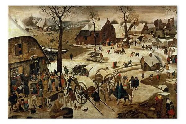 Quadro famoso Pieter Brueghel the Younger - Il pagamento della decima o Il censimento di Betlemme (olio su tavola)