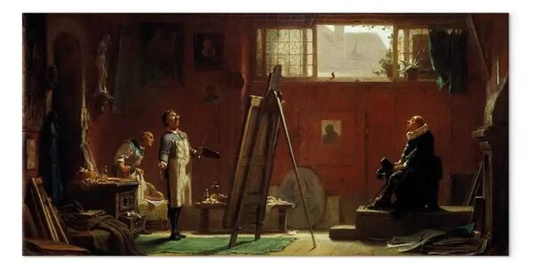Riproduzione Carl Spitzweg - Il ritrattista