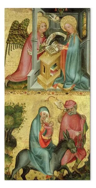 Riproduzione Master Bertram - L'Annunciazione e la Fuga in Egitto, dall'altare di Buxtehude