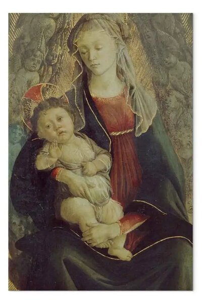 Riproduzione Sandro Botticelli - Madonna col Bambino in gloria con angeli