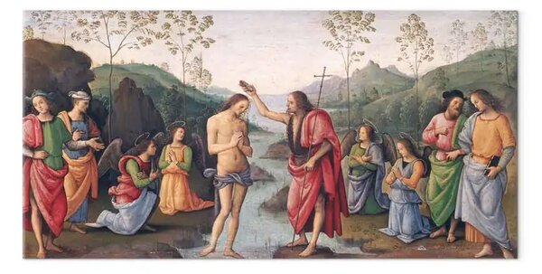 Quadro famoso Pietro Perugino - Il Battesimo di Cristo, dal Convento di San Pietro, Perugia
