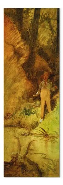 Riproduzione quadro Carl Spitzweg - Giovane, sorpreso da sirena