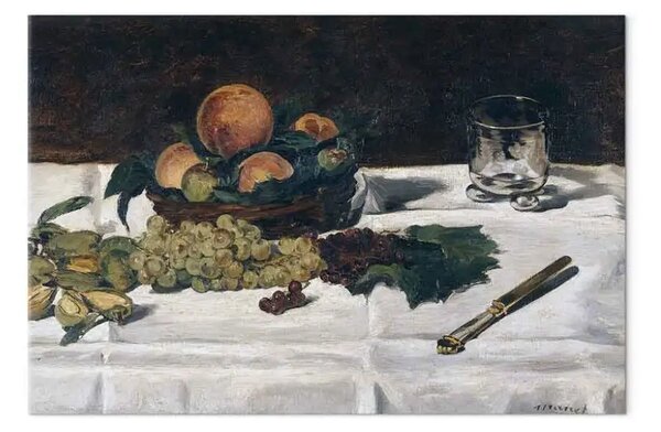 Quadro famoso Edouard Manet - Natura morta: frutta su un tavolo