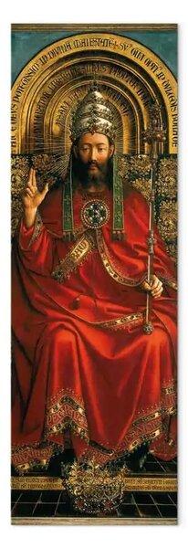 Quadro famoso Jan Van Eyck - Dio Padre intronizzato
