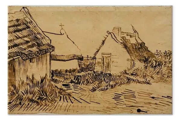 Riproduzione quadro Vincent Van Gogh - Tre cottage a Les Saintes-Mariesde la-Mer