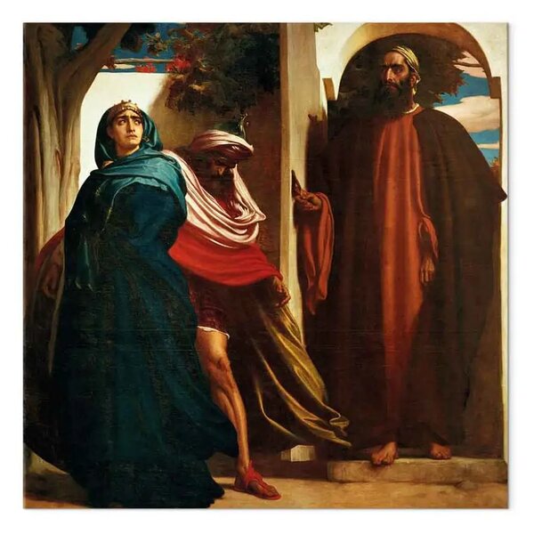 Riproduzione quadro Frederic Leighton - Izebel e Acab (..) incontrarono all'ingresso Elia il Thisita. Hai tu ucciso e ne hai anche preso possesso?