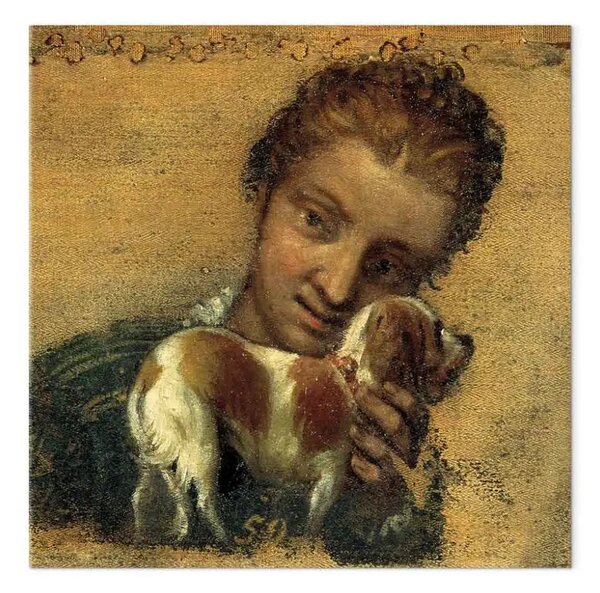 Riproduzione quadro Paolo Veronese - Giovane donna con cane
