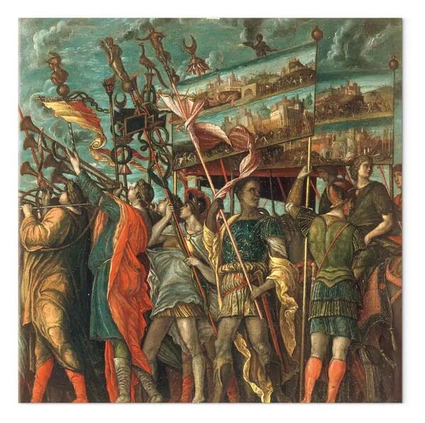 Riproduzione Andrea Mantegna - Trionfo dei suonatori di corno di Cesare e dei portatori di insegne