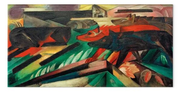 Riproduzione Franz Marc - I lupi (Guerra dei Balcani)