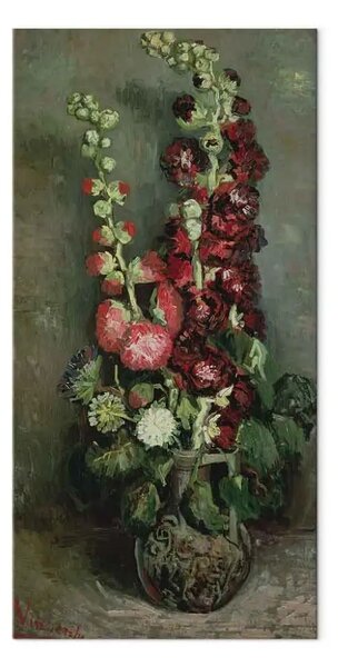 Quadro famoso Vincent Van Gogh - Vase with Hollyhocks
